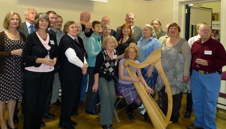 Delegates from the Route Back Home 2010 at the evening reception hosted by the Mayor of Ballymoney, Councillor Bill Kennedy.